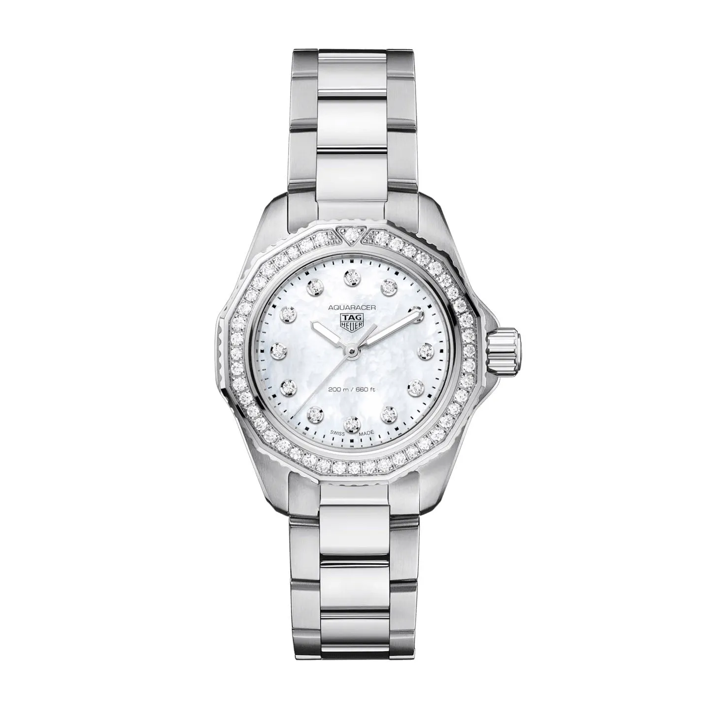 Tag Heuer Aquaracer Ladies White Diamond Watch WBP1417.BA0622