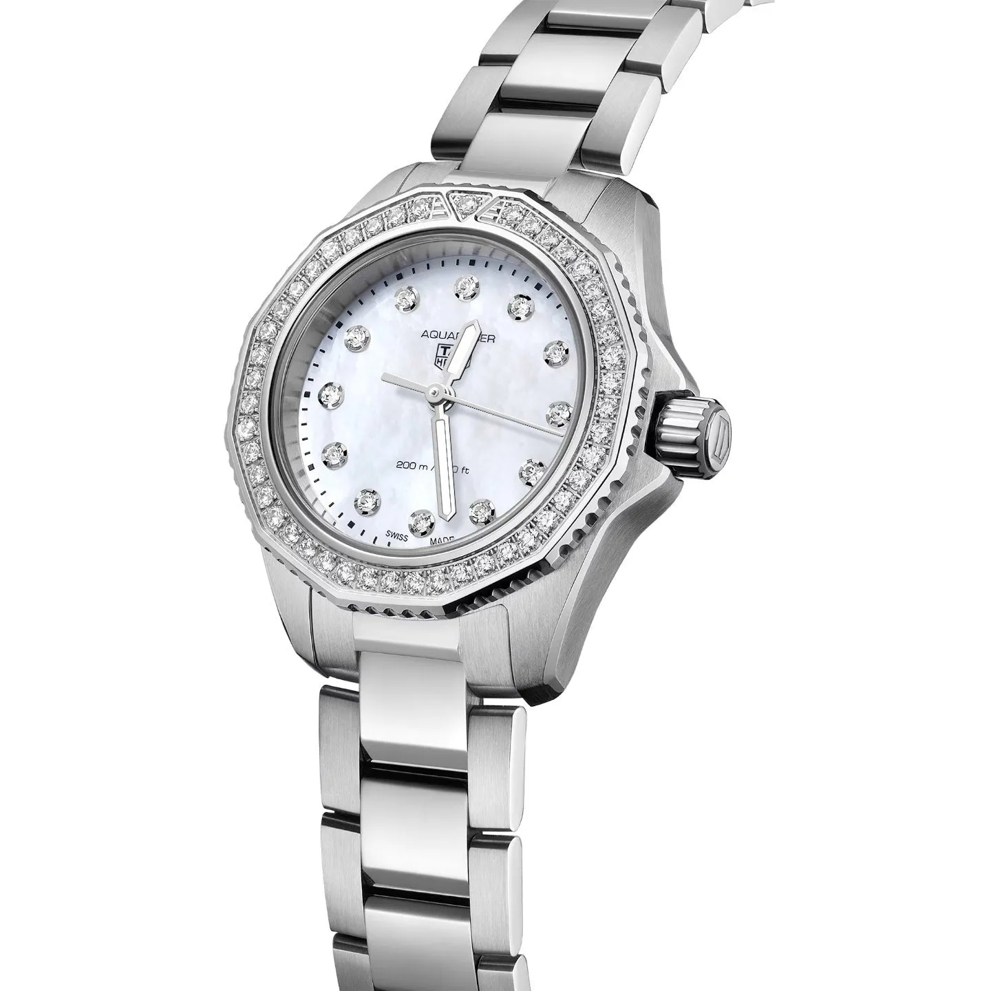 Tag Heuer Aquaracer Ladies White Diamond Watch WBP1417.BA0622