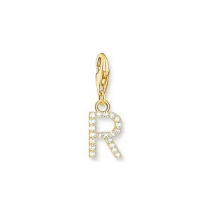 THOMAS SABO Charm Pendant Letter R Gold Plated