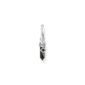 THOMAS SABO Crystal Single Hoop Earring with Golden Blue Tiger's Eye