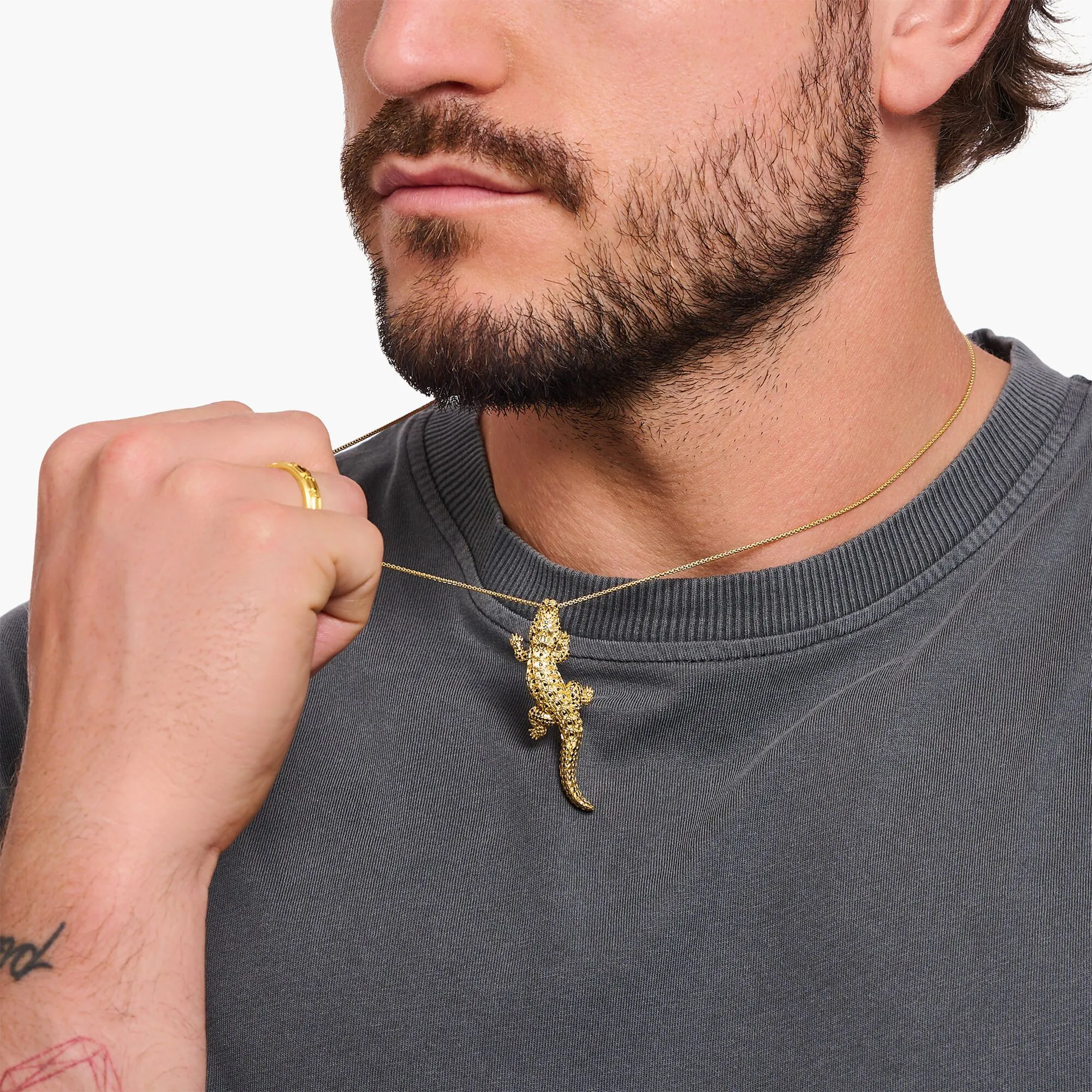 THOMAS SABO Gold 3D Crocodile Pendant