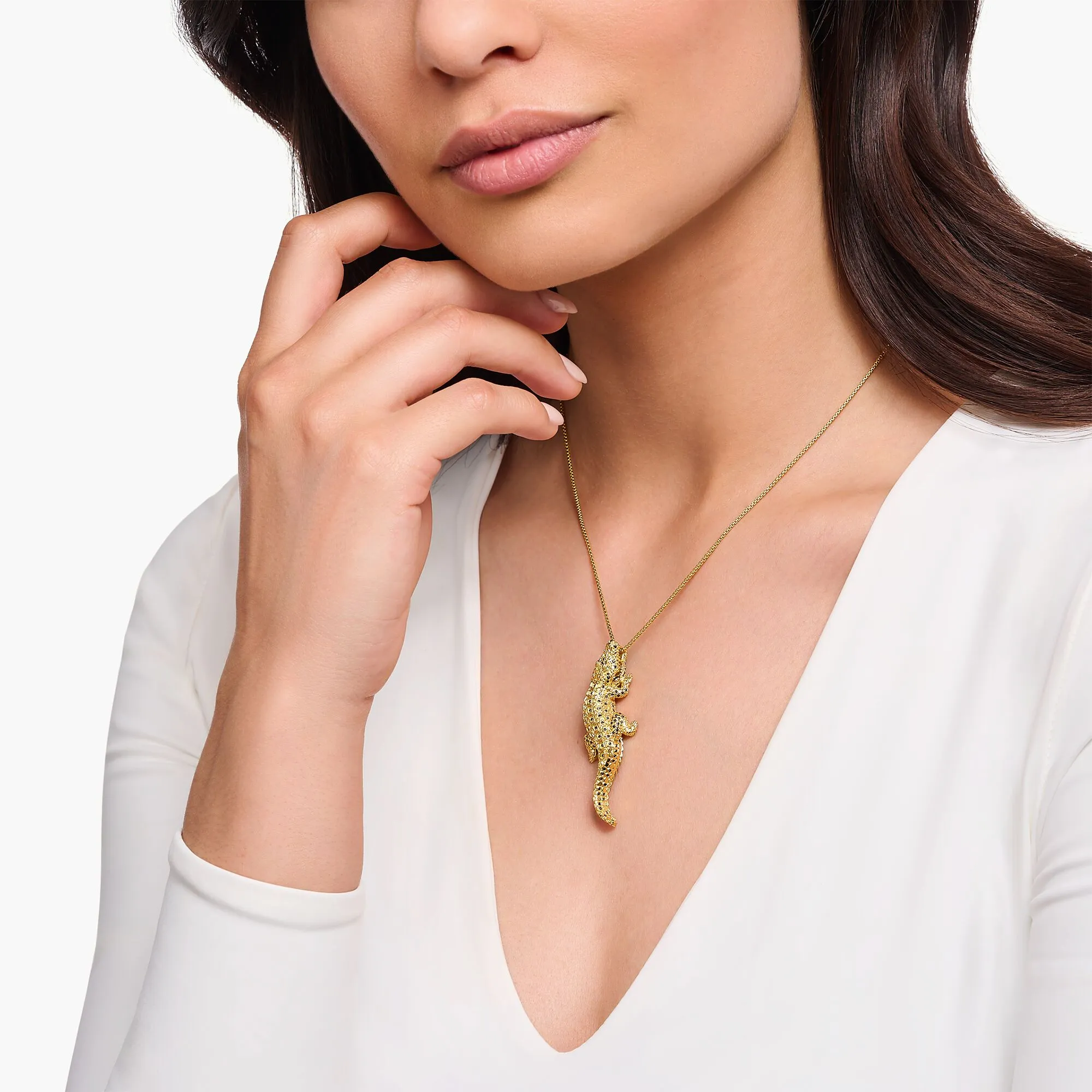 THOMAS SABO Gold 3D Crocodile Pendant