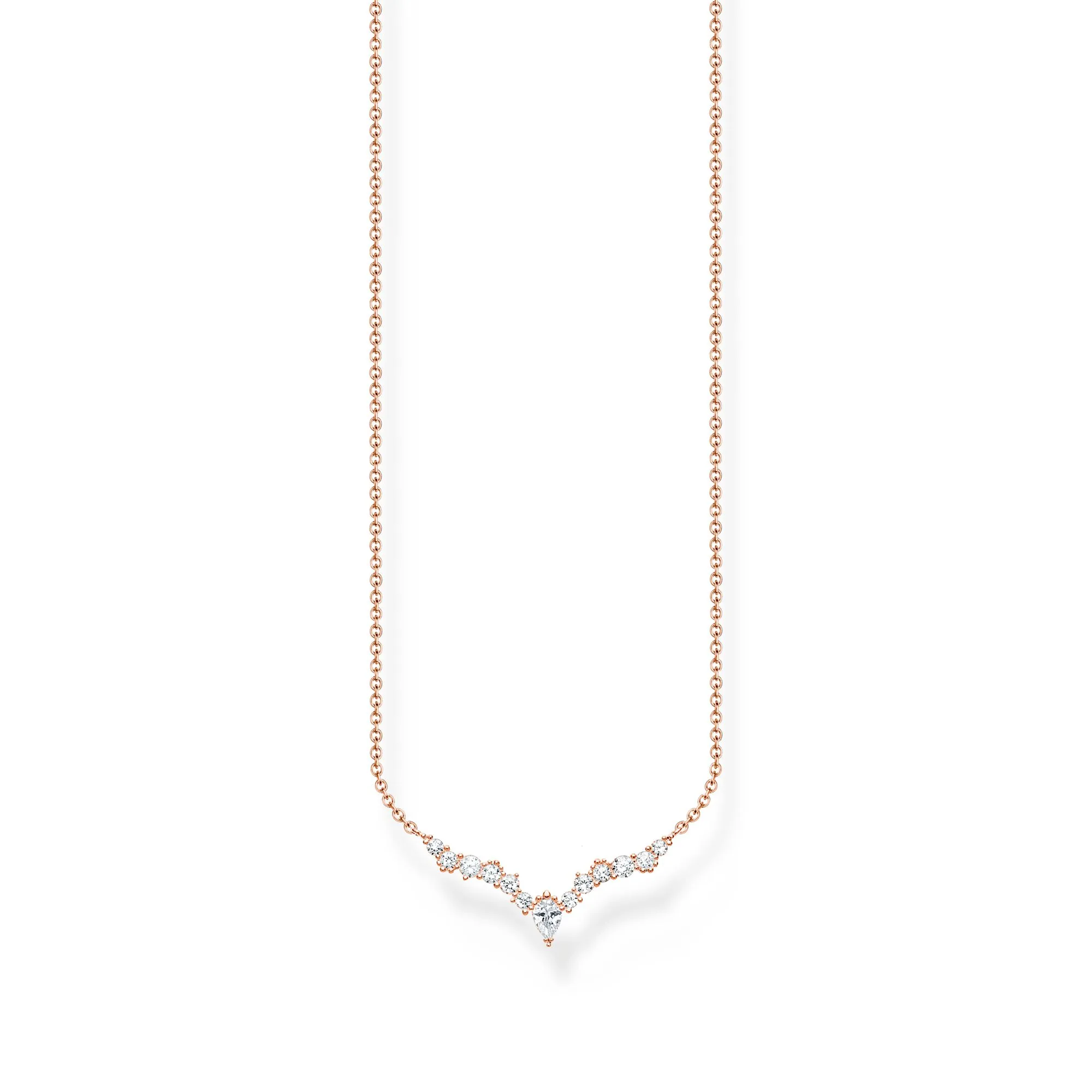 THOMAS SABO Necklace ice crystals rose gold