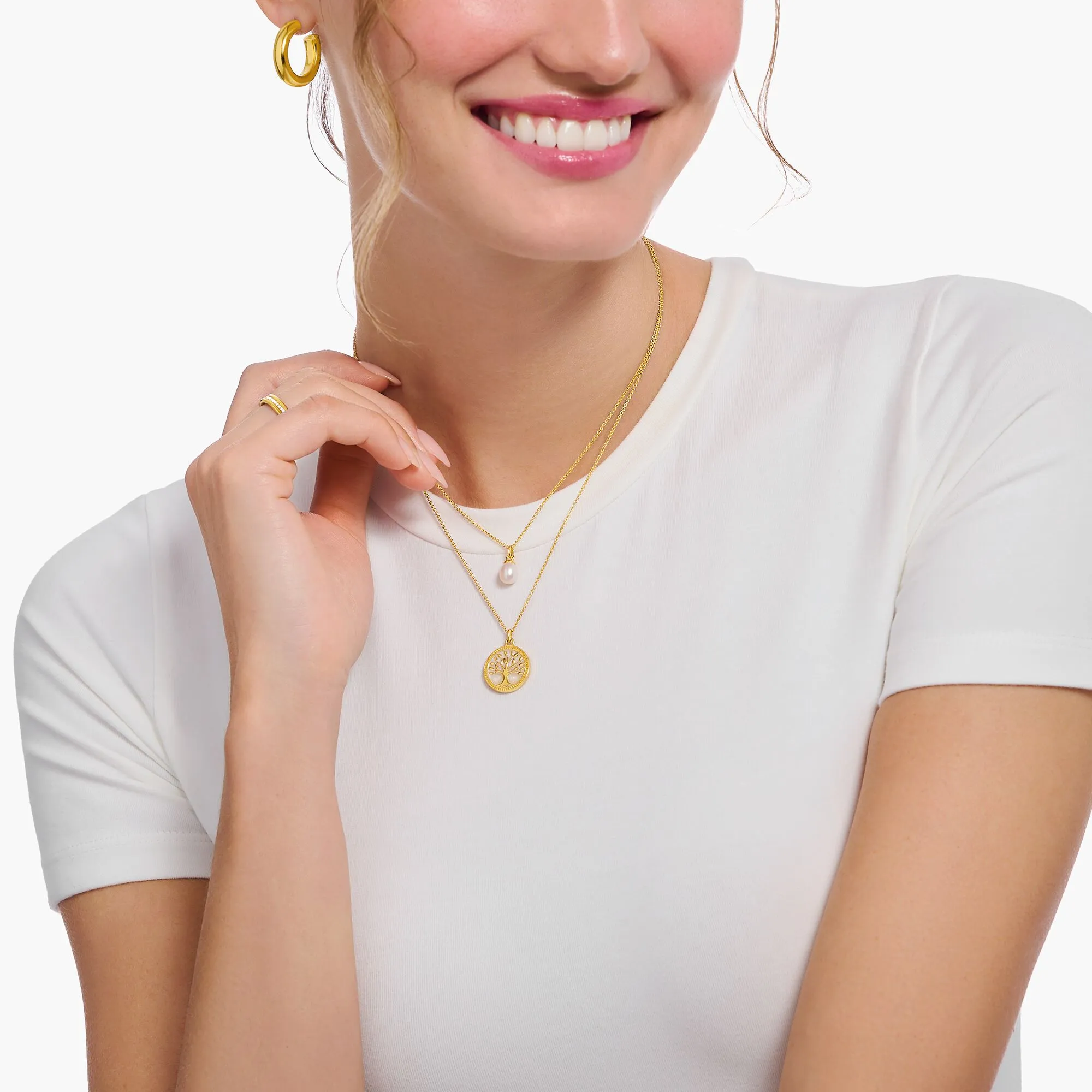 THOMAS SABO Necklace with freshwater pearl pendant