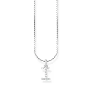 THOMAS SABO Necklace with letter pendant I and white zirconia - silver