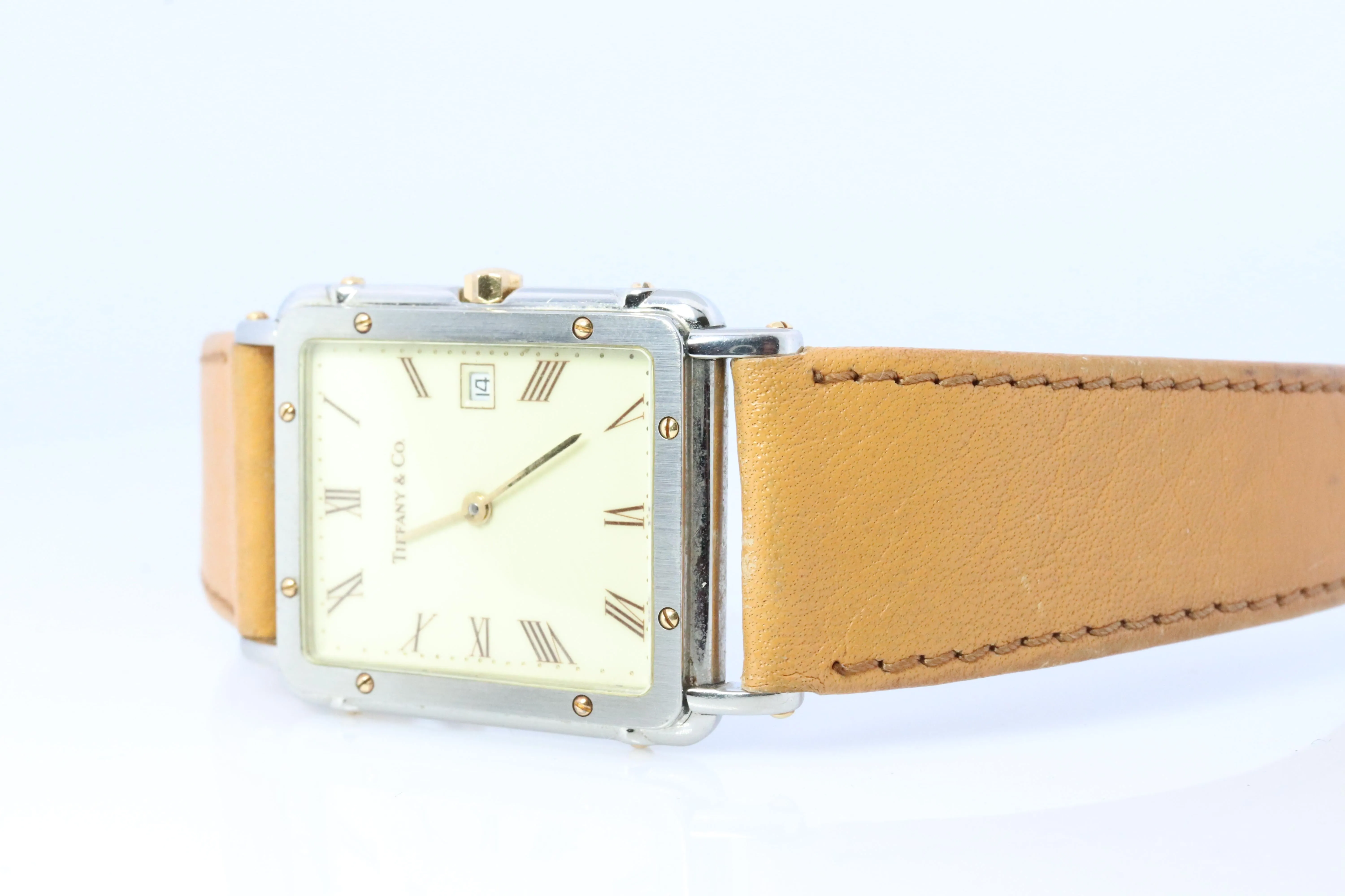 Tiffany and Co Watch. Alexis Barthelay Tiffany Tank Quartz 18k Stainless Watch.