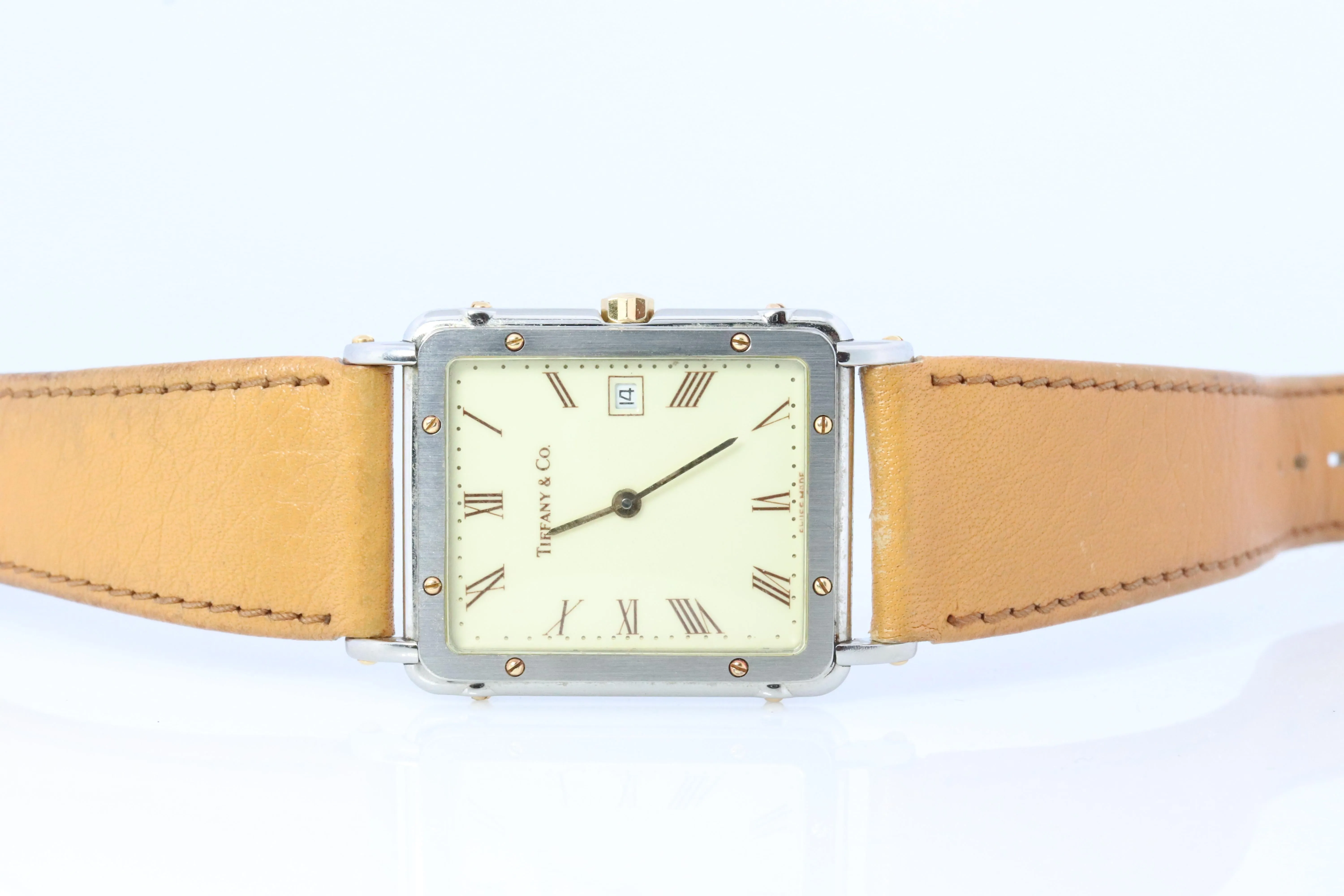 Tiffany and Co Watch. Alexis Barthelay Tiffany Tank Quartz 18k Stainless Watch.