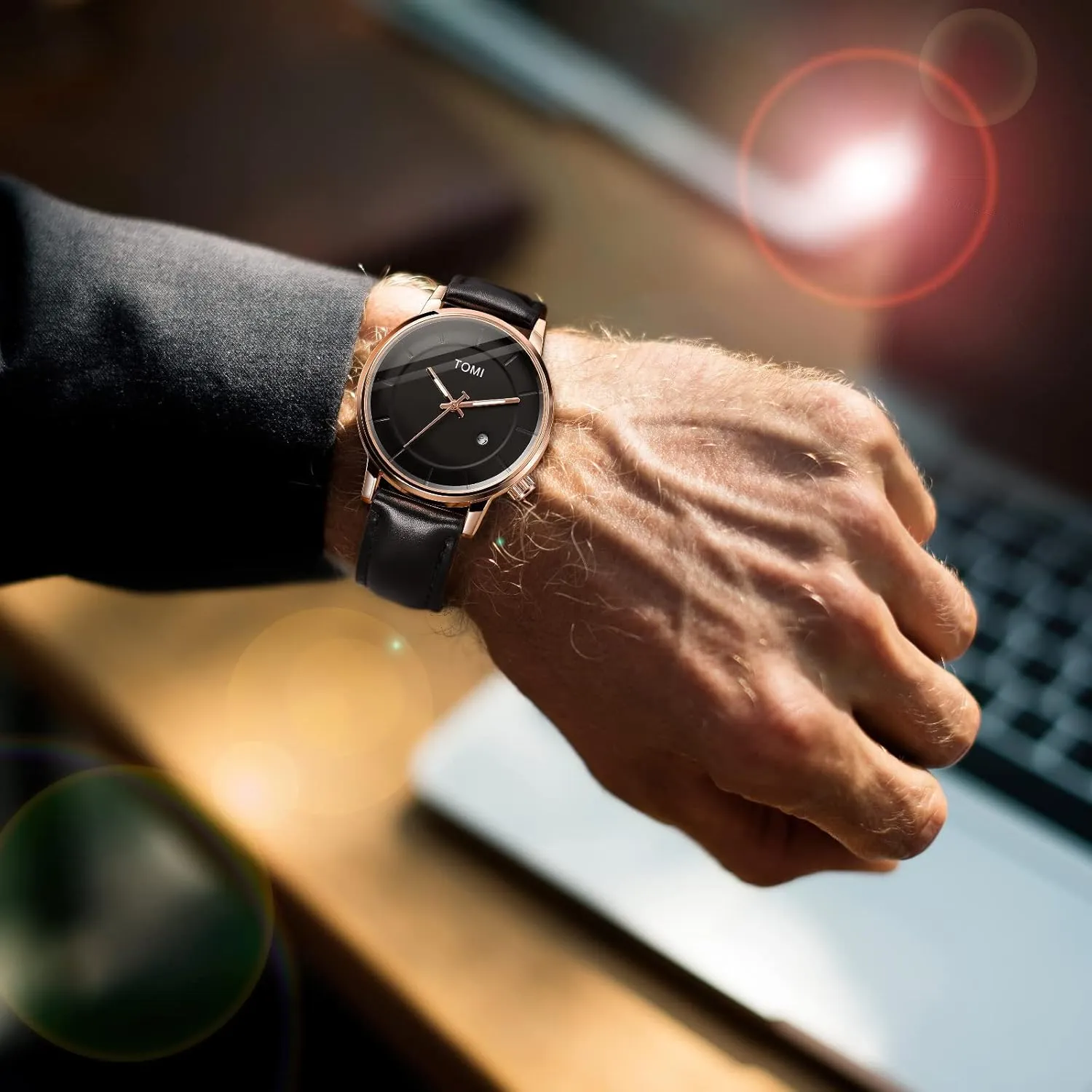 TOMI Fashion Business Mens Quartz Wrist Watches Reloj para Hombre Gifts for Men Students Women Him Boyfriend