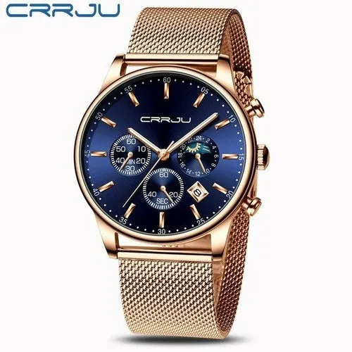 Top Luxury Men Multifunction Watches Waterproof Business Casual Quartz
