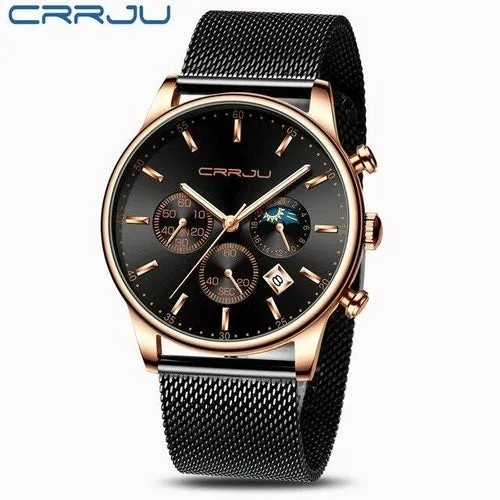 Top Luxury Men Multifunction Watches Waterproof Business Casual Quartz