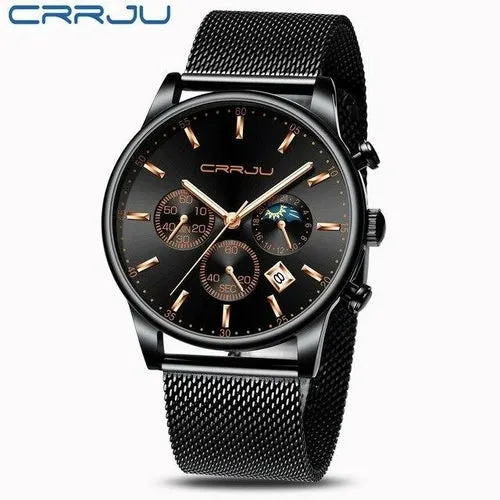 Top Luxury Men Multifunction Watches Waterproof Business Casual Quartz