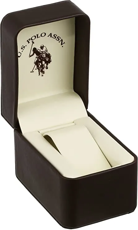 U.S. Polo Assn. Classic Men's USC50167 Analog Display Gold-Tone Watch With Brown Band