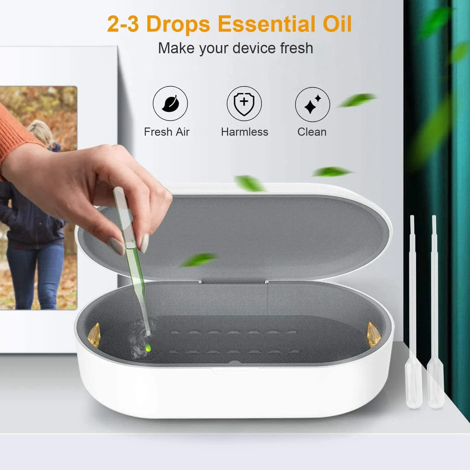 UV Light Sanitizer Box Portable 10w Phone Wireless Charging Disinfection Lamp