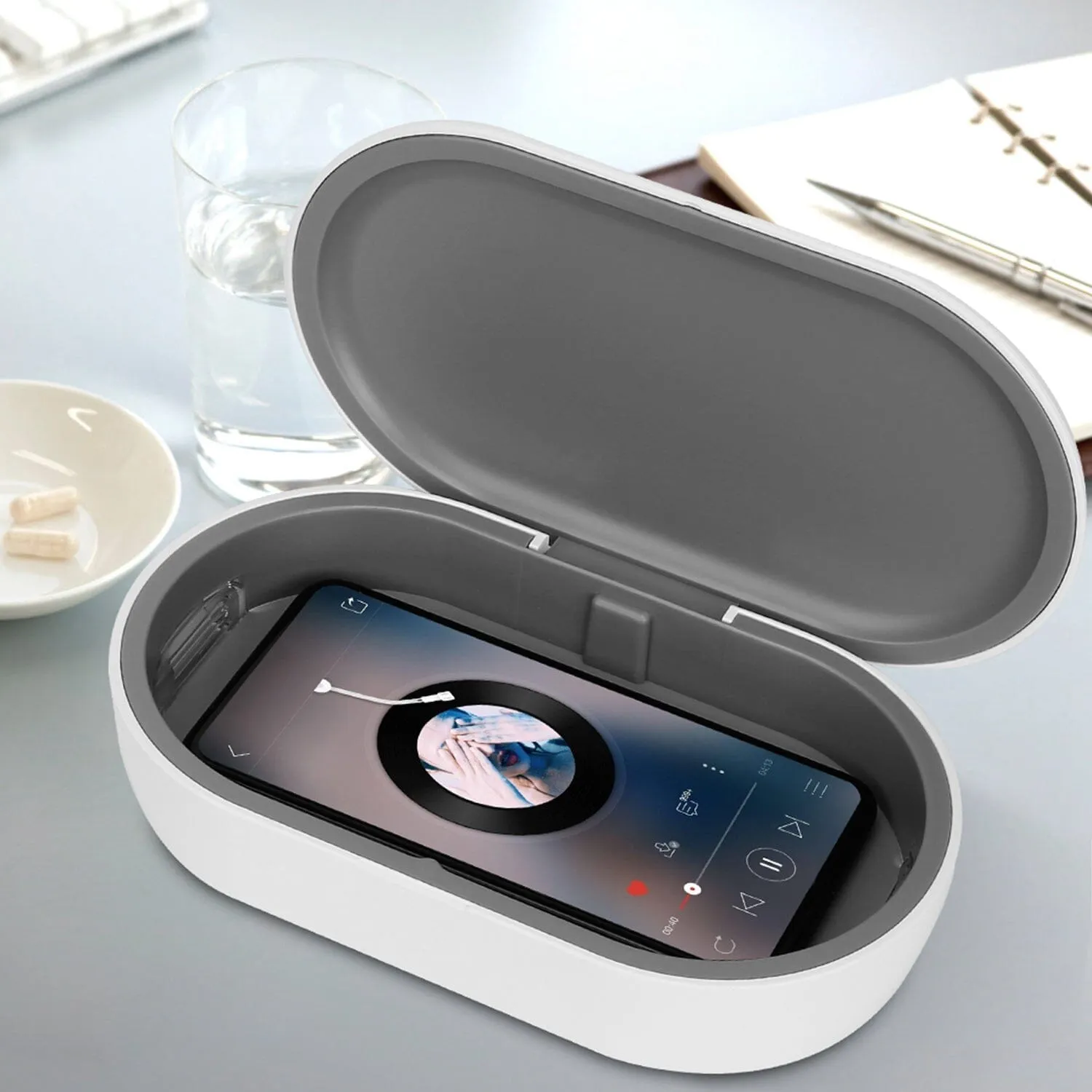 UV Light Sanitizer Box Portable 10w Phone Wireless Charging Disinfection Lamp