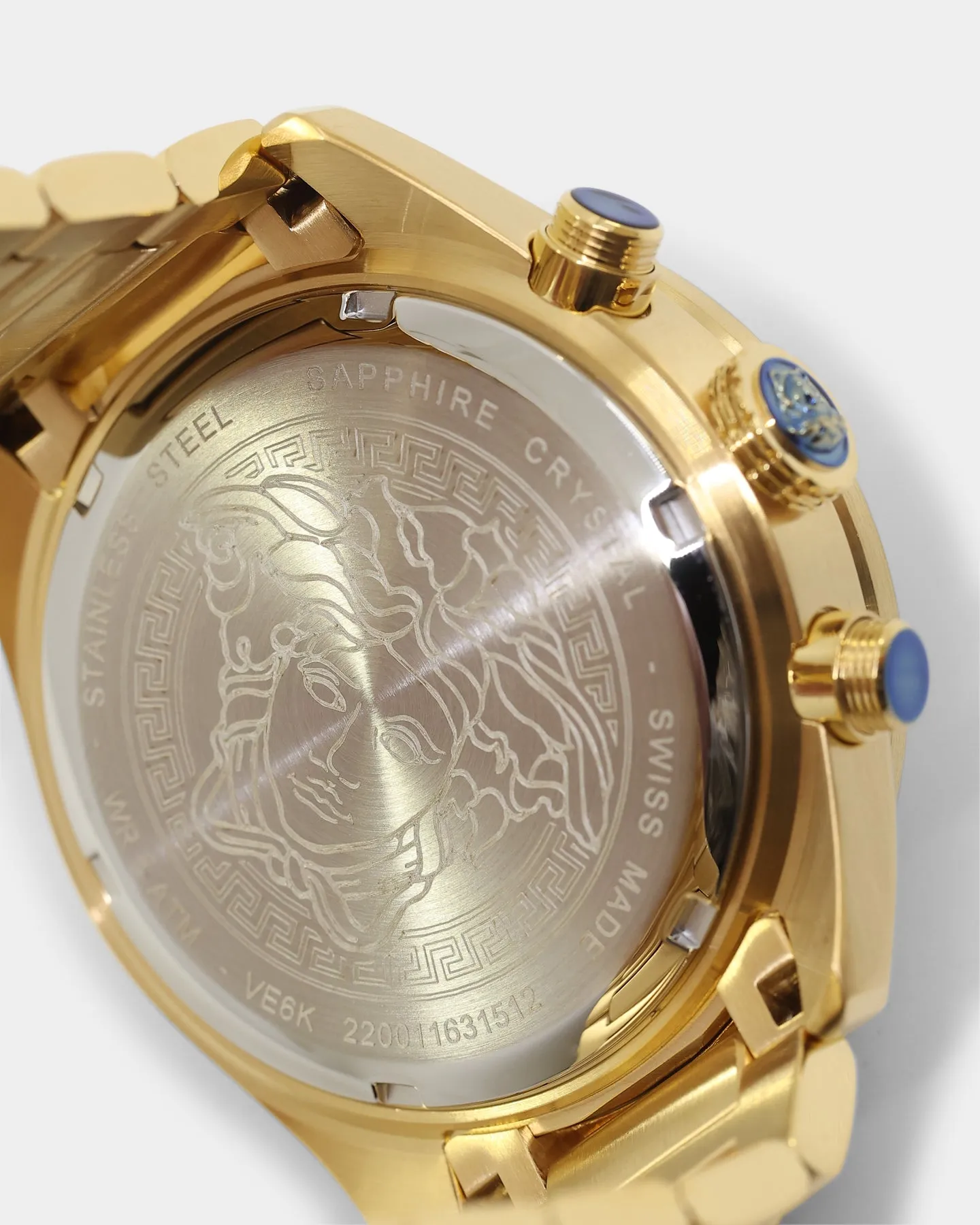 Versace Greca Dome Chrono Watch Black/Gold