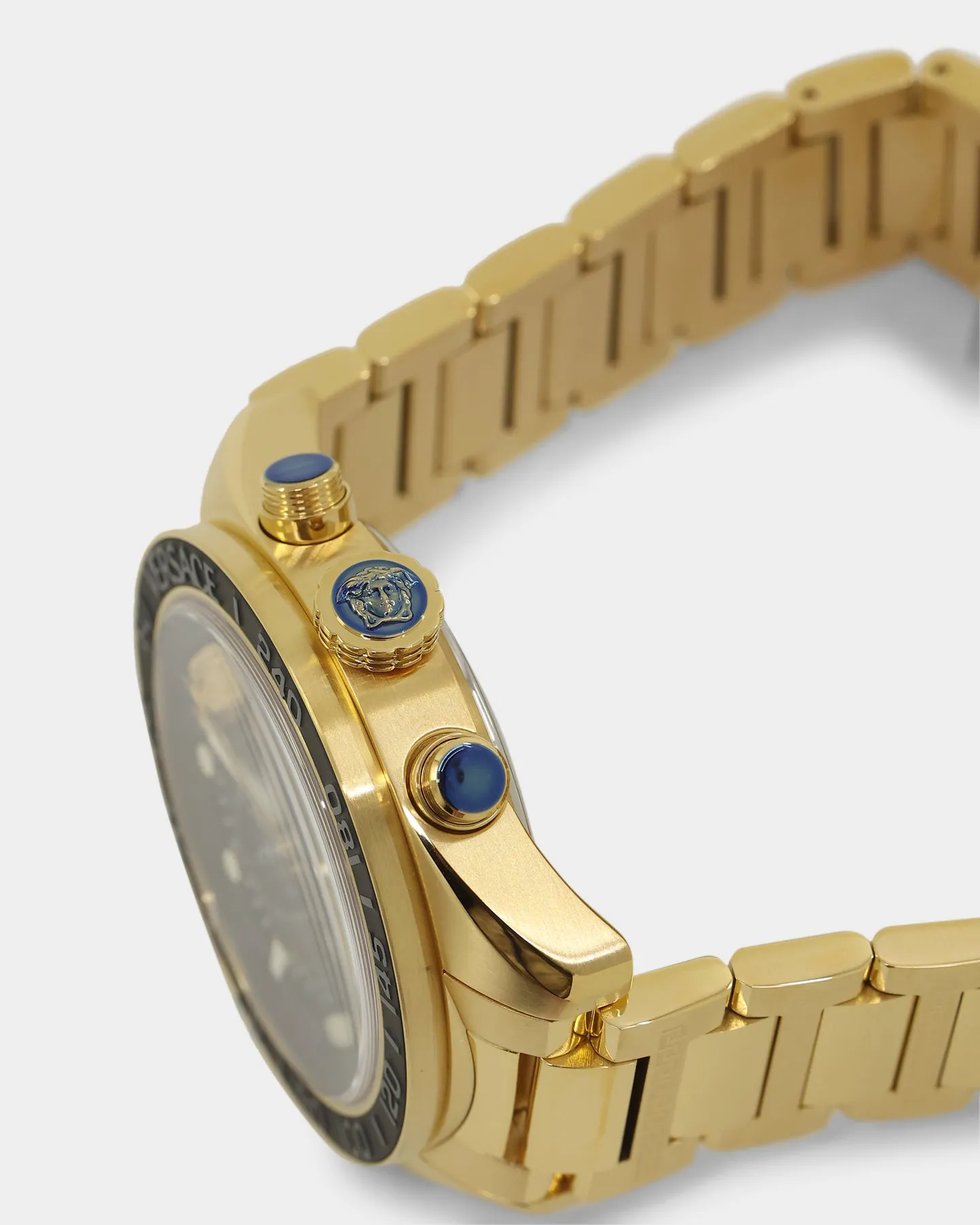 Versace Greca Dome Chrono Watch Black/Gold
