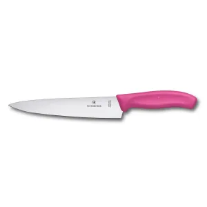 Victorinox Swiss Classic Carving Knife Pink Blister Pack, Blade 19cm - 6.8006.19L5B