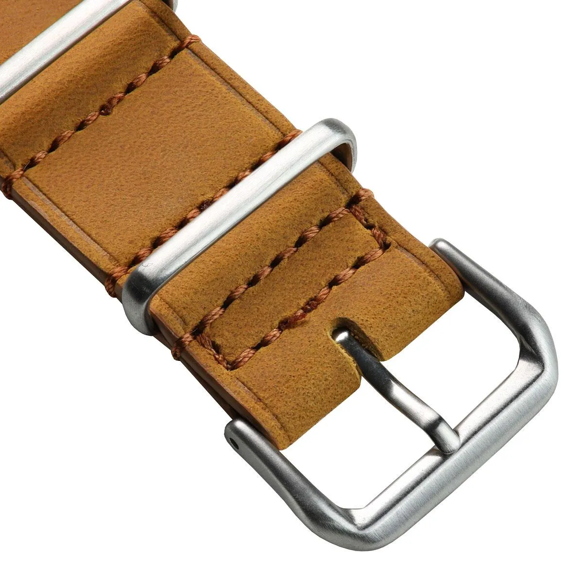WatchGecko Genuine Leather British Military Watch Strap: Cambridge - Light Brown