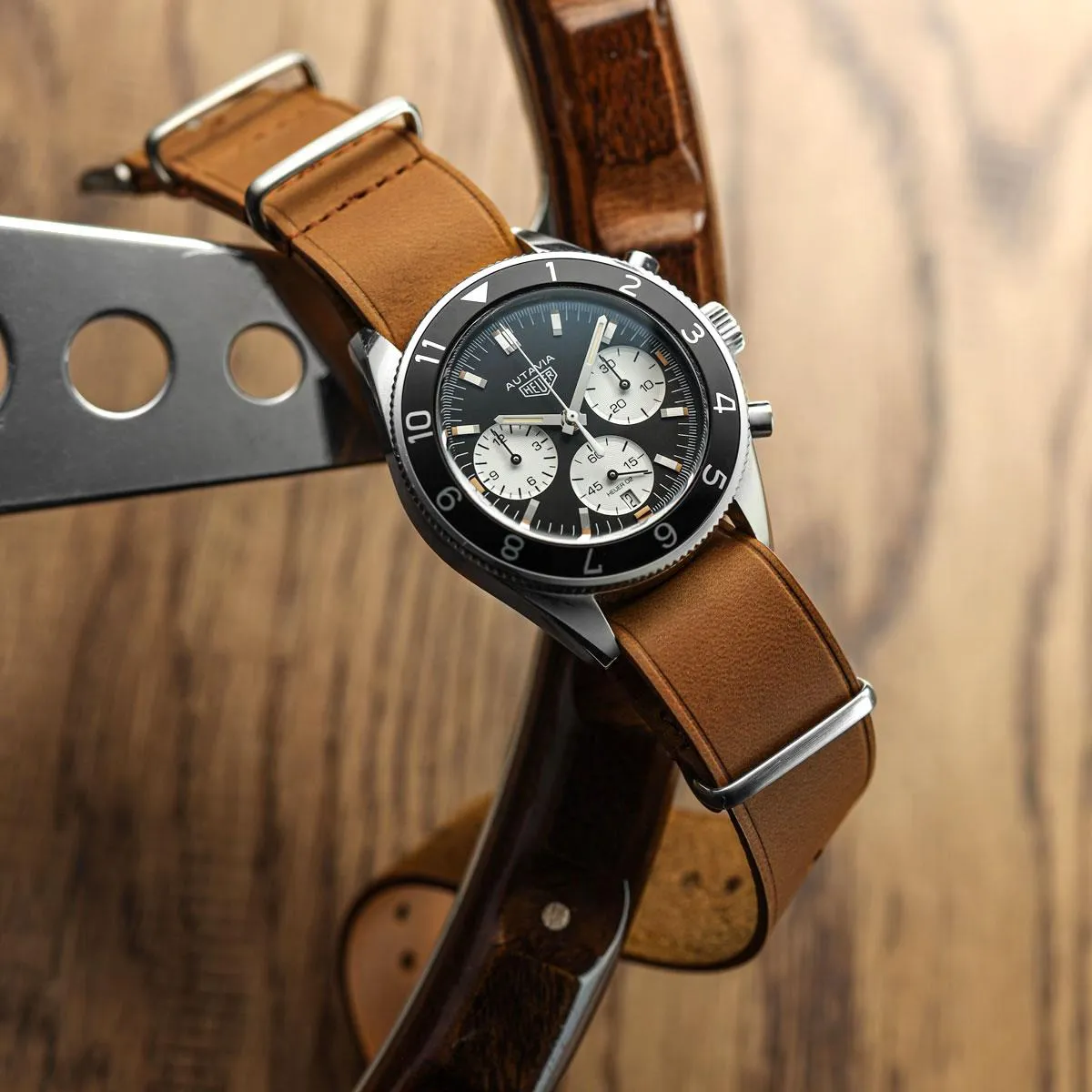 WatchGecko Genuine Leather British Military Watch Strap: Cambridge - Light Brown