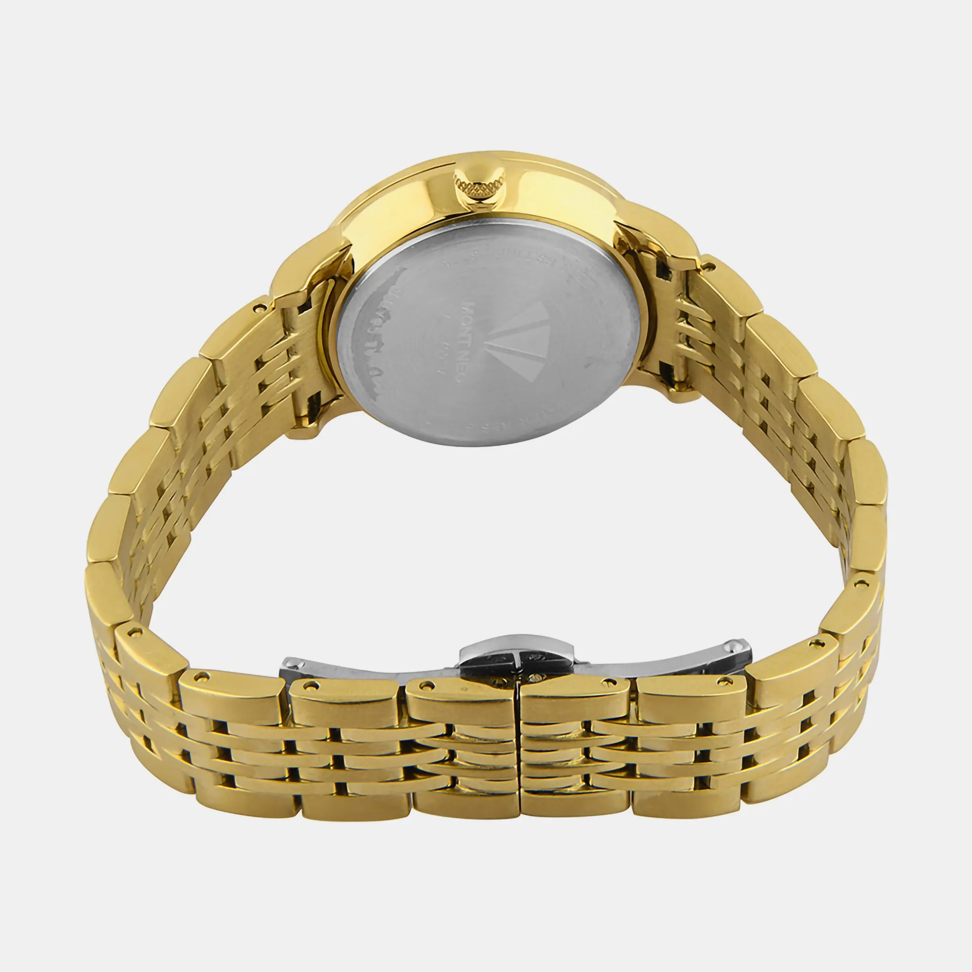 Women Champagne Chronograph Stainless Steel Watch L7005M-M2208