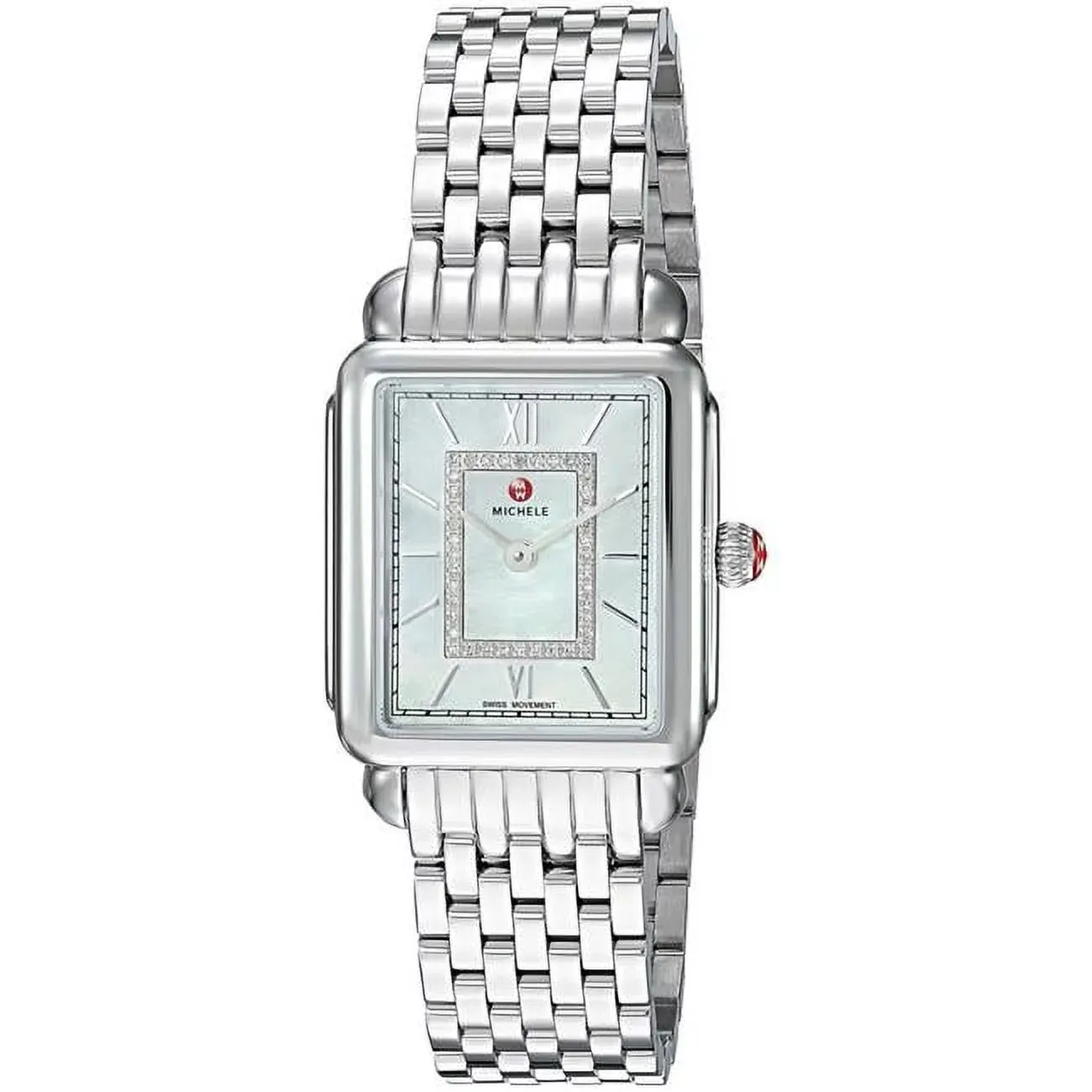 Women'S Deco II Mid Silver Diamond 26Mm Watch MWW06I000026